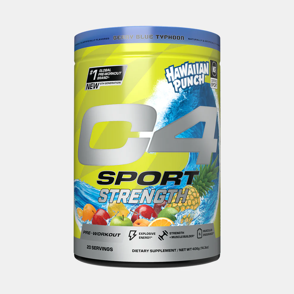 C4 Sport Strength Hawaiian Punch Pre Workout Powder