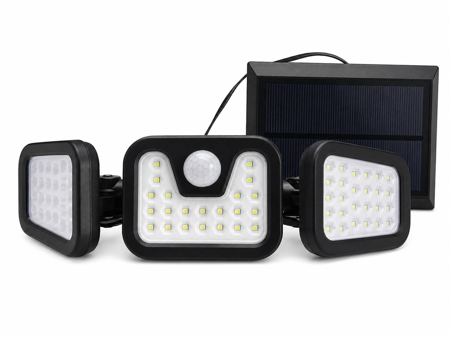Lámpara de pared solar dividida FL-1725A 3 cabezales luz de pared solar lámpara de seguridad para exteriores